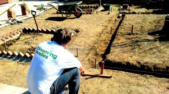 Hardscaping marking out